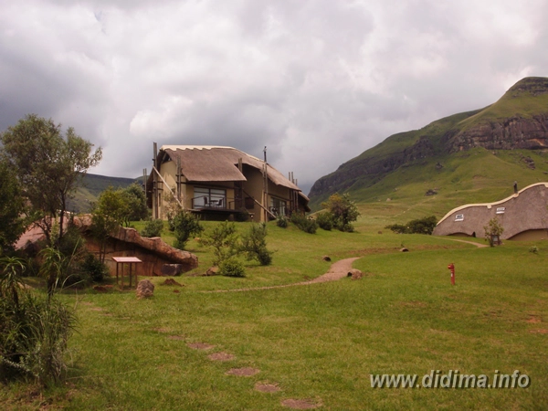 Four-sleeper self-catering chalet surrounded by Drakensberg scenery at Didima Camp