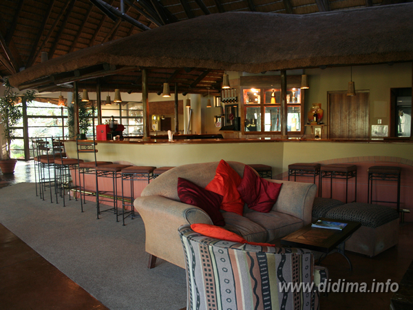 Bar and guest lounge at Didima Camp in the Cathedral Peak valley